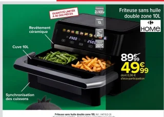 Friteuse sans huile double zone 10L HOME