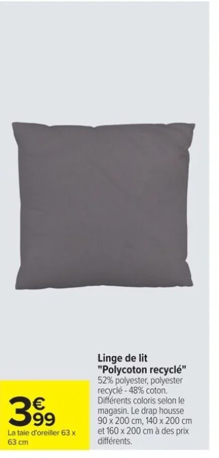 Linge de lit "Polycoton recyclé"