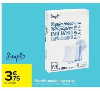 Ramette papier