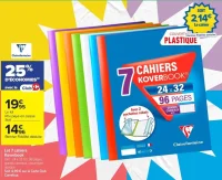 Lot 7 cahiers Koverbook Clairefontaine