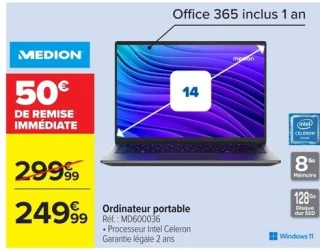 Ordinateur portable MEDION Réf. : MD600036