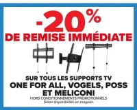 Supports TV One For All, Vogels, Poss et Meliconi