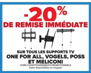 Supports TV One For All, Vogels, Poss et Meliconi