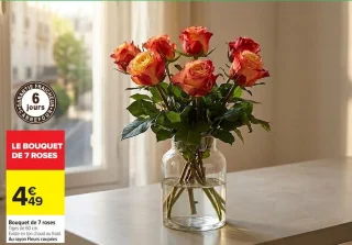 Bouquet de 7 roses