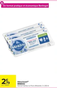 Adoucissant MINIDOU Vent de Fraîcheur ou Fleurs d'Amandier