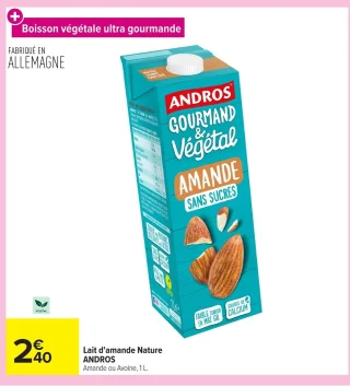 Lait d'amande Nature ANDROS
