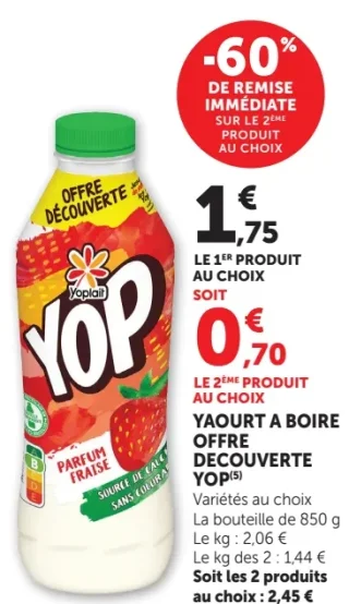 Yaourt à boire Yop Yoplait