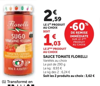 Sauce Tomate Florelli Sugo Parmigiano Reggiano