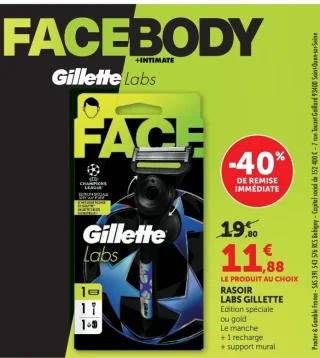 Rasoir Labs Gillette Edition spéciale ou gold