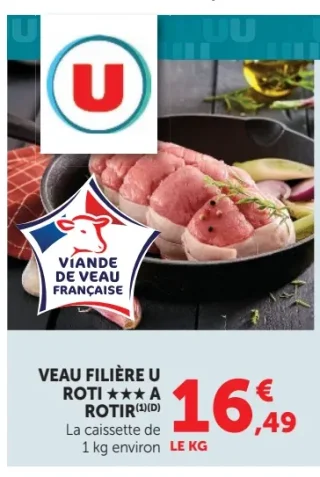 Veau Filière U Rôti *** à rôtir
