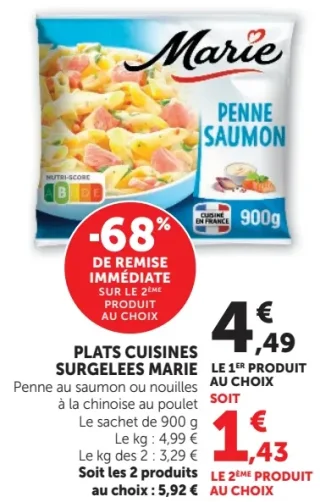 Plats cuisines surgelees Marie