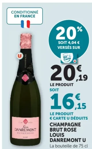 Champagne Brut Rose Louis Danremont U