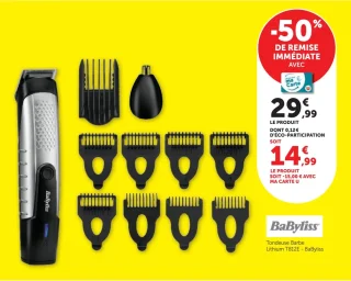 Tondeuse Barbe Lithium T812E - BaByliss