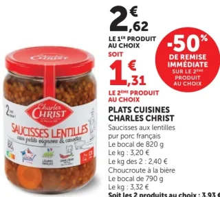 Plats cuisinés Charles Christ