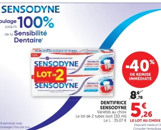 Dentifrice Sensodyne Sensibilité & Gencives lot de 2