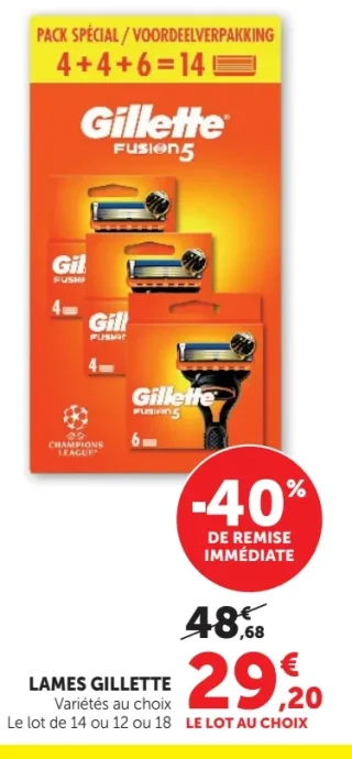 Lames Gillette Fusion 5