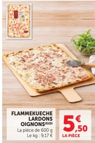 Flammekueche lardons oignons