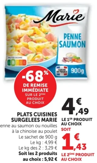 Plats cuisinés surgelés Marie