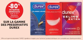 Gamme des préservatifs Durex