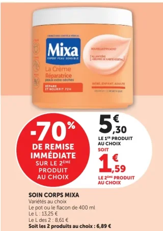 Soin corps Mixa