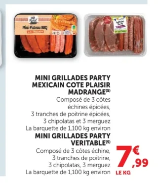 Mini Grillades Party Mexicain Cote Plaisir Madrange ou Véritable