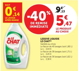 Lessive liquide Le Chat L'Expert