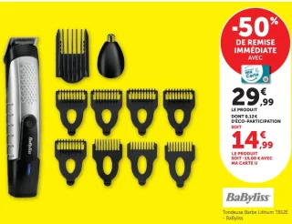 Tondeuse Barbe Lithium T812E BaByliss