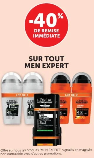 Gamme de produits Men Expert L'Oréal