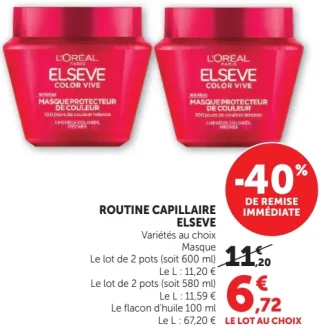 Routine capillaire L'Oréal Elseve Color Vive
