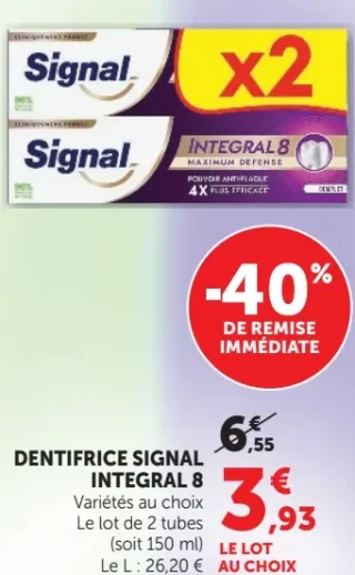 Dentifrice Signal Integral 8 Maximum Defense