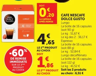 Café Nescafé Dolce Gusto Lungo / Espresso / Lungo déca