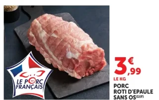 Porc rôti d'épaule sans os