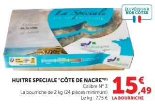 Huitre speciale Côte de Nacre Calibre N°3