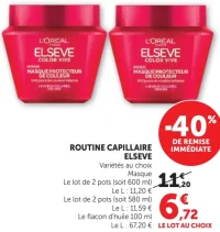 Routine Capillaire L'Oréal Elseve Masque