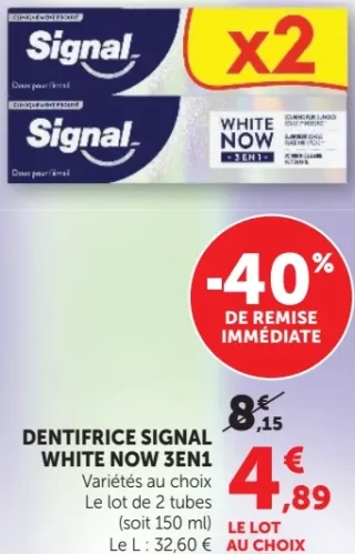Dentifrice Signal White Now 3en1