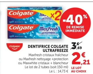 Dentifrice Colgate Ultrafreeze