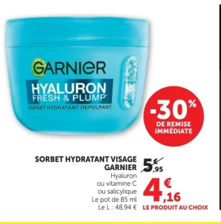 Sorbet Hydratant Visage Garnier Hyaluron