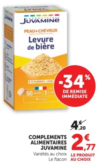Compléments Alimentaires Juvamine Levure de bière