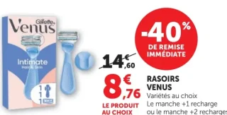 Rasoirs Venus Gillette Intimate