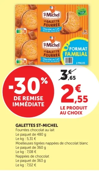 Galettes St-Michel Fourrées