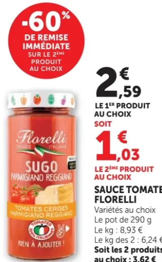 Sauce Tomate Florelli Sugo Parmigiano Reggiano