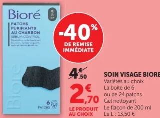 Soin Visage Bioré Patchs Purifiants au Charbon
