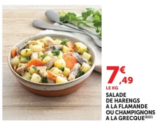 SALADE DE HARENGS A LA FLAMANDE OU CHAMPIGNONS A LA GRECQUE