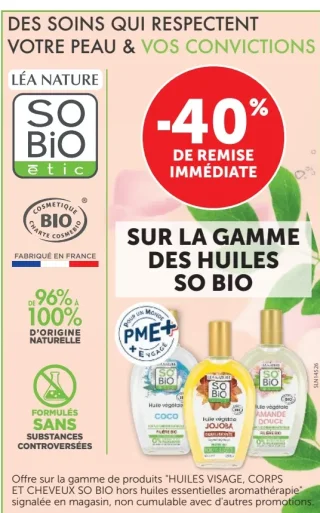 Gamme des huiles SO BIO