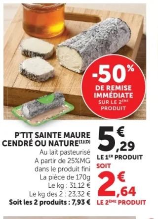 P'tit Sainte Maure Cendré ou Nature