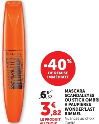 Mascara Scandaleyes ou Stick ombre à paupières Wonder'last Rimmel