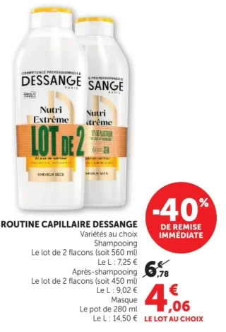 Routine Capillaire Dessange Nutri Extrême