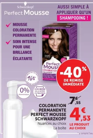 Coloration Permanente Perfect Mousse Schwarzkopf