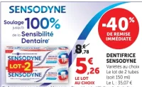 Dentifrice Sensodyne Sensibilité Dentaire
