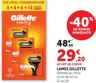 Lames Gillette Fusion 5